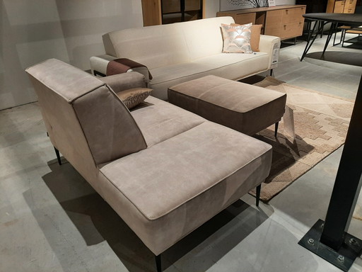 Canapé 3,5 places Puglia avec repose-pieds et divan *