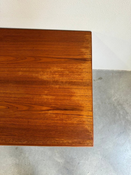 Image 1 of Vintage Deens bureau 2 zijdig teak