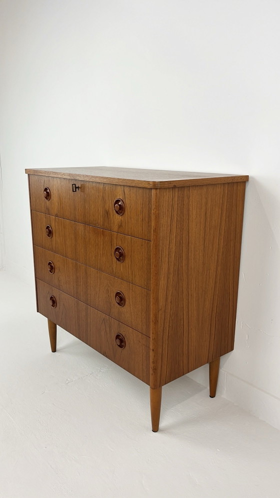 Cassettiera Svedese Vintage in Impiallacciatura di Teak – Cassettiere, Legno, Scandinavian (photo 8 of 12)