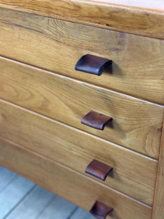Image 1 of Chest of drawers in solid elm, Maison REGAIN, 1970