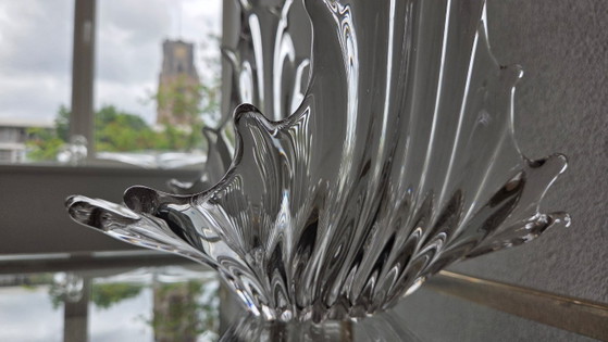 Image 1 of Mid-Century glazen schaal met subtiele lichtroze tint