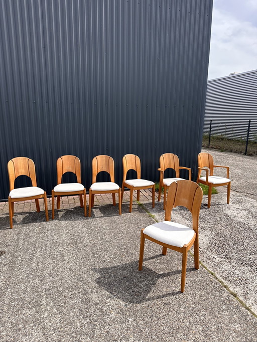 Chaises de salle à manger en chêne 7 pièces