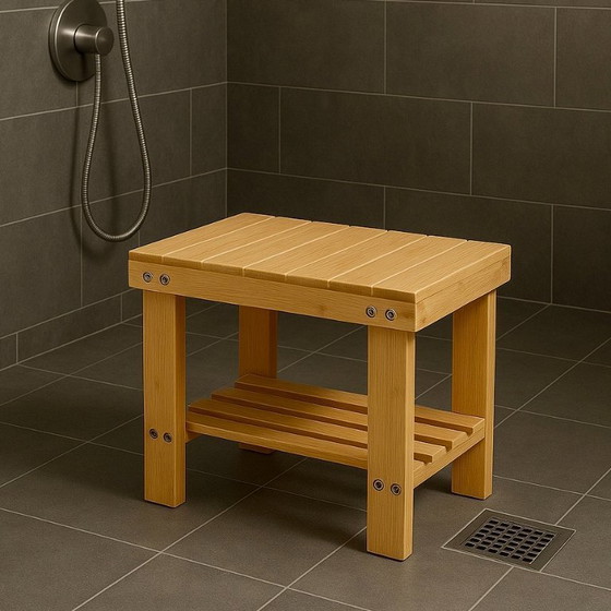 Image 1 of Japandi design bijzettafel douchekruk