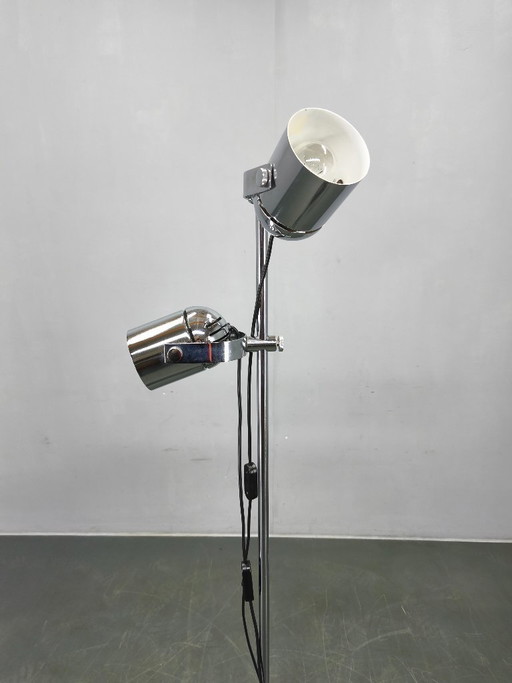 Adjustable Mid-Century Chrome Floor Lamp by Stanislav Indra