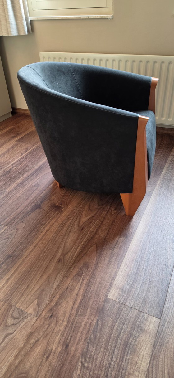 Molteni&C Cavatina alcantara nero, Poltrone, Tessile, Legno (foto 2 di 6)