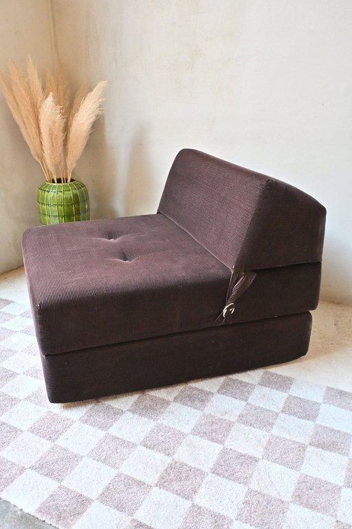 Vintage Rib Armchair - Folding Out To Sleep Armchair