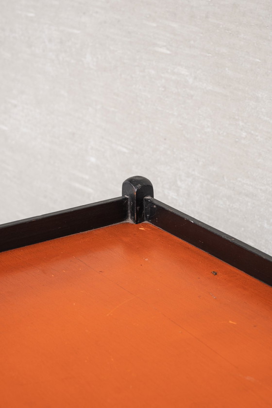 Image 1 of 1930s orange and black coffee cart