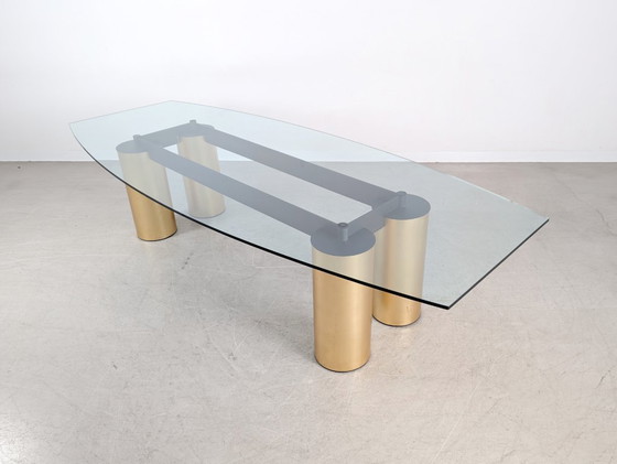 Image 1 of Dining table Tavolo Serenissimo Acerbis Vignelli Associates glass 3m