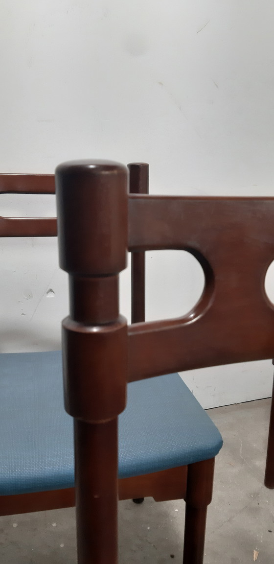 Image 1 of Set aus 6 Teakholz-Esszimmerstühlen im Mid-Century-Stil