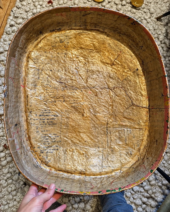 Antique Chinese Papier-Mâché Wedding Dowry Box – Floral Decoration – Paper (photo 7 of 10)