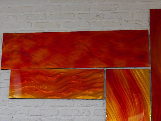 Image 1 of Opera d'arte in alluminio arancione