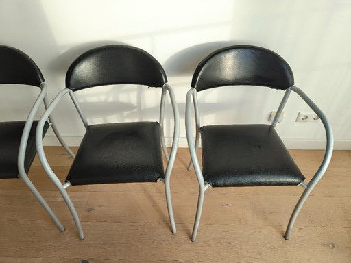 Set van 6 Zanotta eetkamerstoelen
