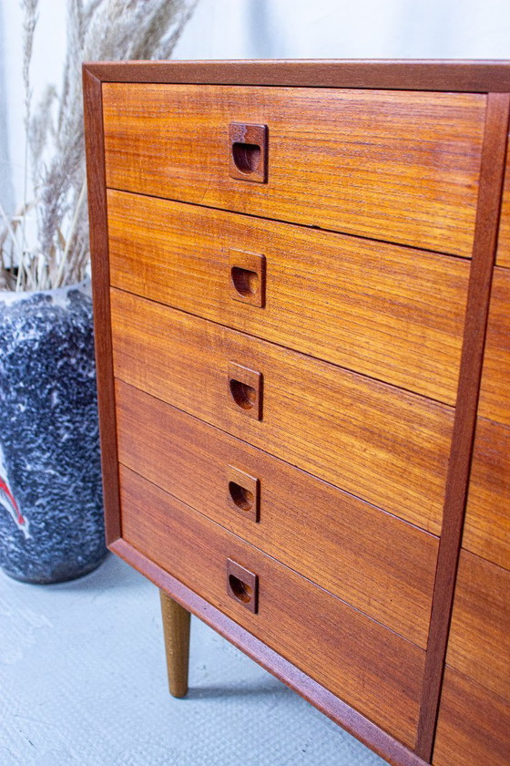 Cassettiera e credenza Erik Brouer, design danese, in teak, stile vintage metà secolo. – Cassettiere, Wood (photo 6 of 12)