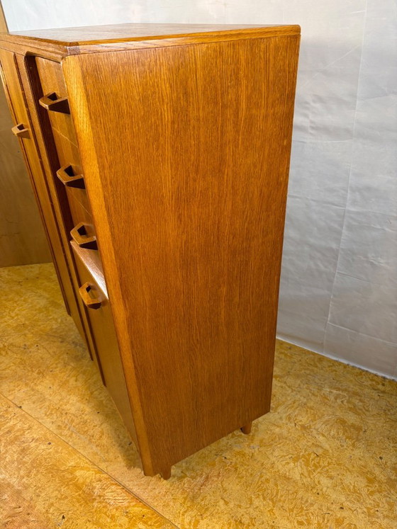 Image 1 of Mid-Century Retro Vintage Oak Compactum Gentleman’s Wardrobe by G Plan E. Gomme c.1950–1960    Gold Stamp • Space-Saving Design 