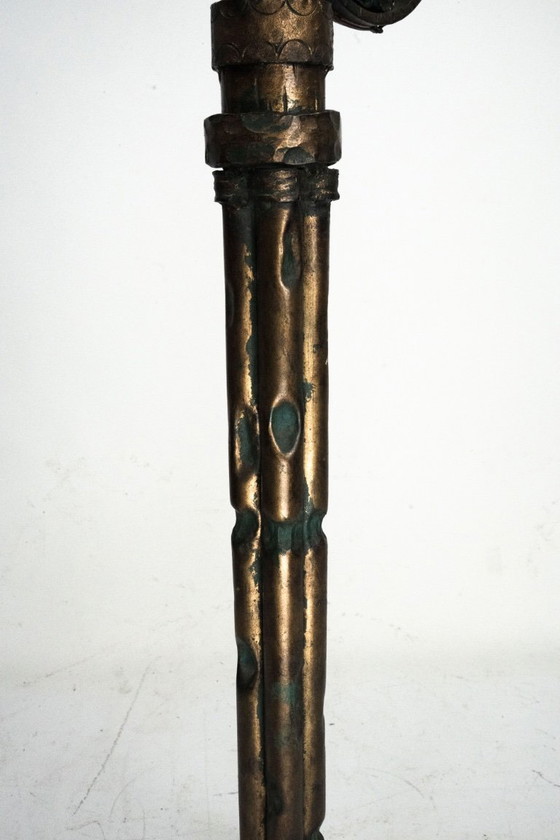 Image 1 of Zeldzame Italiaanse brutalistische vloerlamp van Longobard. Italië, jaren 70.