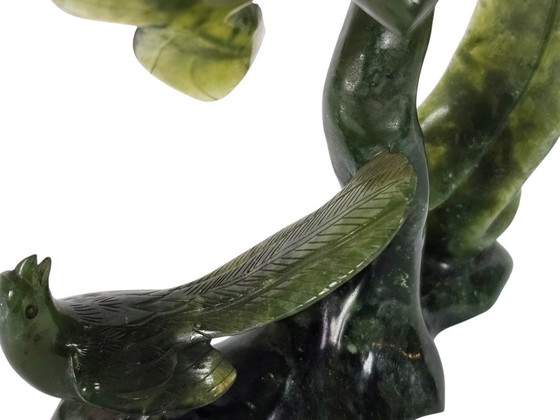 Image 1 of Vintage Chinese Export Bowenite "Jade" Carving of a Bird of Paradise - 2nd half of the 20th century