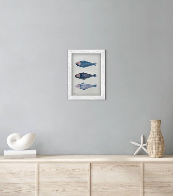 Acquerello Sardine A4 – Dipinti e disegni, Paper (photo 4 of 6)