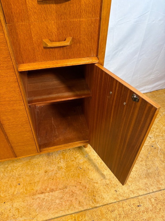 Image 1 of Mid-Century Retro Vintage Oak Compactum Gentleman’s Wardrobe by G Plan E. Gomme c.1950–1960    Gold Stamp • Space-Saving Design 