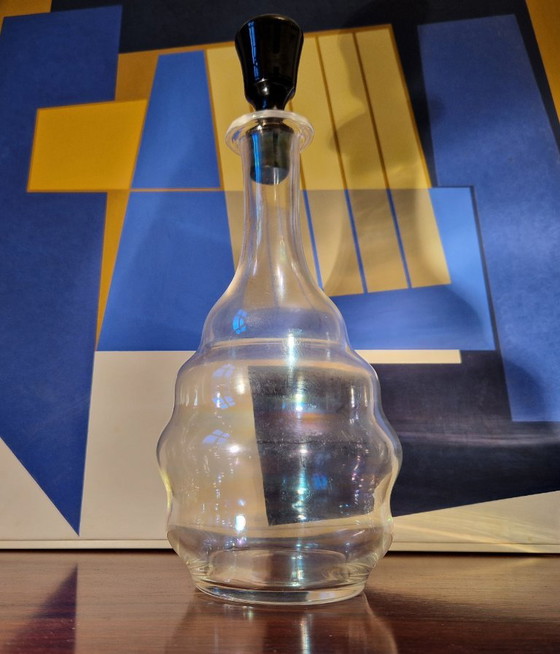 Set of 3 glasses and carafe with stopper, designed by Josef Hoffmann around 1925, manufactured by J. & L. (photo 9 of 16)