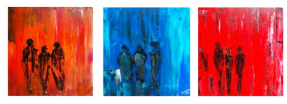 Image 1 of Abstract triptych