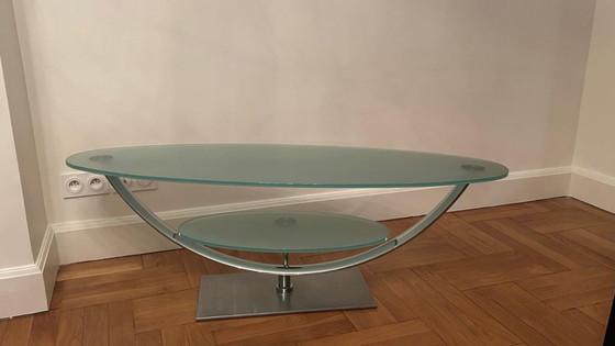 Image 1 of Roche Bobois designer TV stand in glass