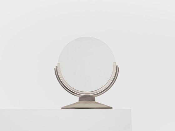 Image 1 of Maison Dominique Art Deco vernikkelde metalen make-up spiegel 1930