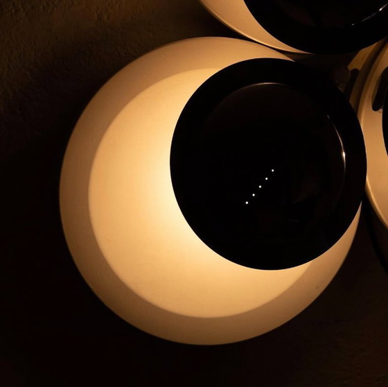 Image 1 of Set of two vintage space age sconces with chrome discs