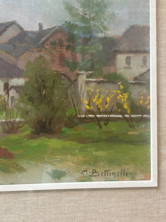 Oil Painting on Board, Landscape by Mario Bettinelli, 1930s, Paintings & Drawings (photo 5 of 11)