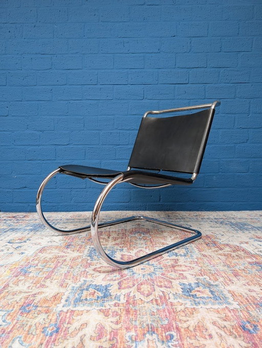 Fauteuil vintage MR30, Mies van der Rohe pour Knoll, style Bauhaus