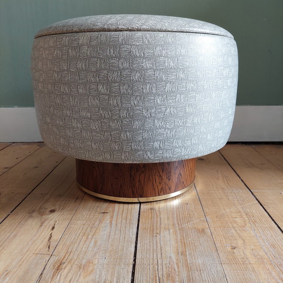 Image 1 of pouf vintage avec espace de rangement