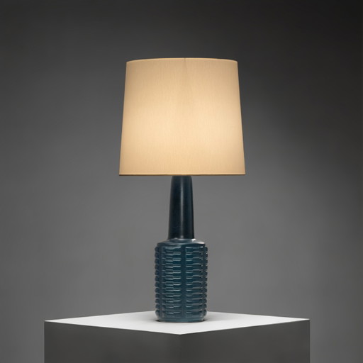 Große Steingut Tischlampe von Einar Johansen für Søholm Stentøj, Dänemark, 1960er Jahre