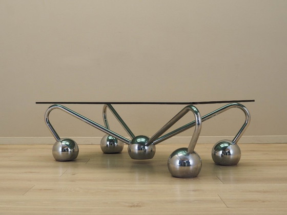 Image 1 of Glazen salontafel, Italiaans design, jaren 70, vervaardigd in Italië.