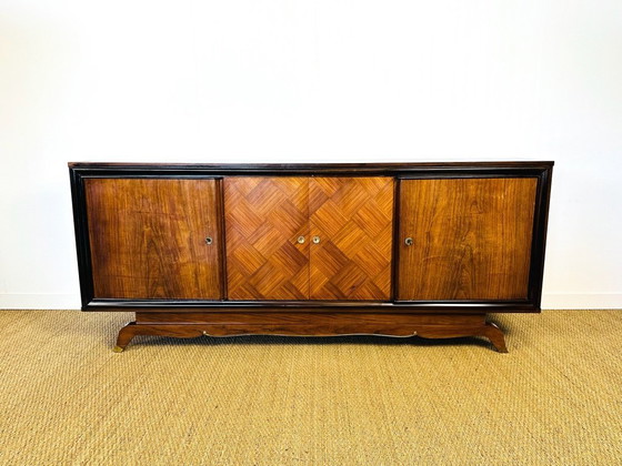 Image 1 of Credenza Art Déco in noce, Francia, 1950