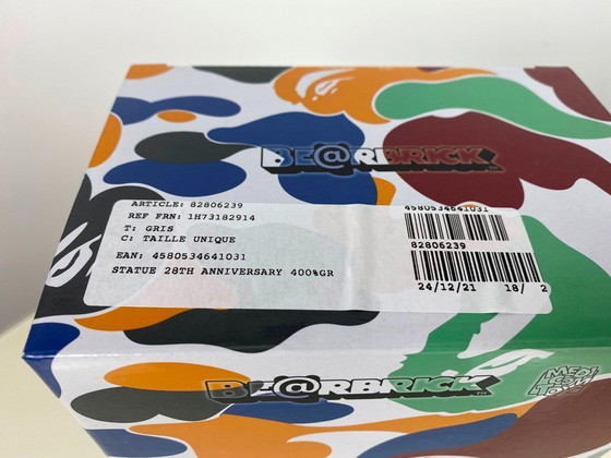Image 1 of Bearbrick bape A bathing APE 28. Jubiläum 01 Camo #1 400% Medicom