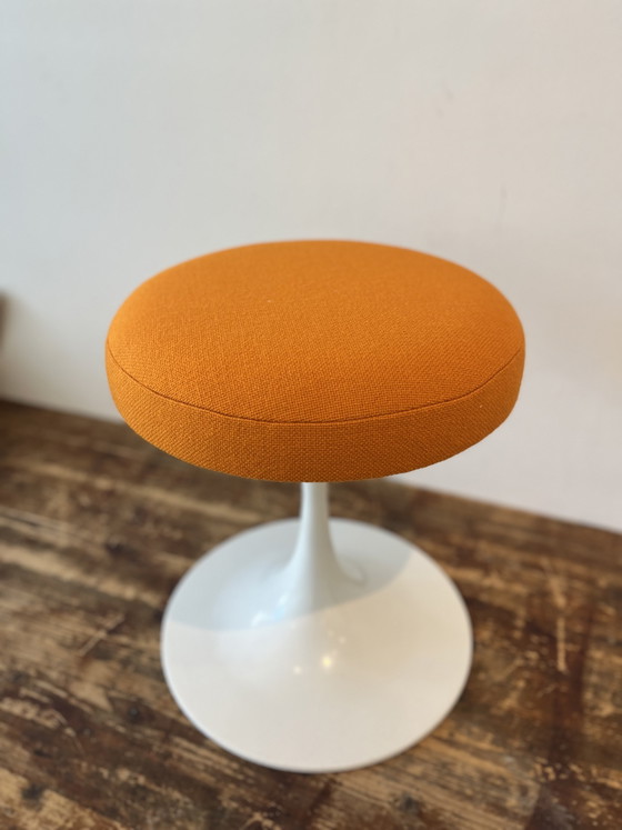 Image 1 of Tabouret de bar/tabouret Tulipe – Retapissé professionnellement avec du tissu Kvadrat Hallingdal – Vintage – 395 €/pièce