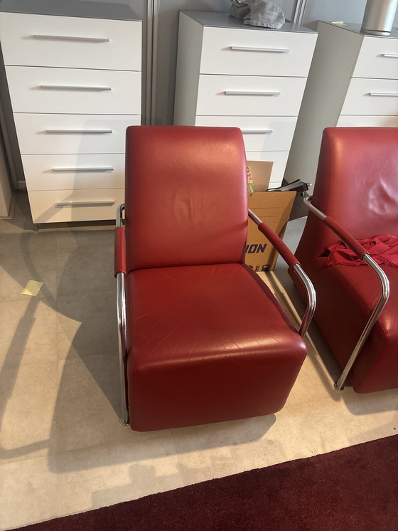 Image 1 of Rode Jan des Bouvrie stoelen