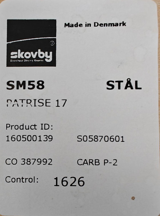 Image 1 of Skovby SM58 Patrise 17 (lot de 8)