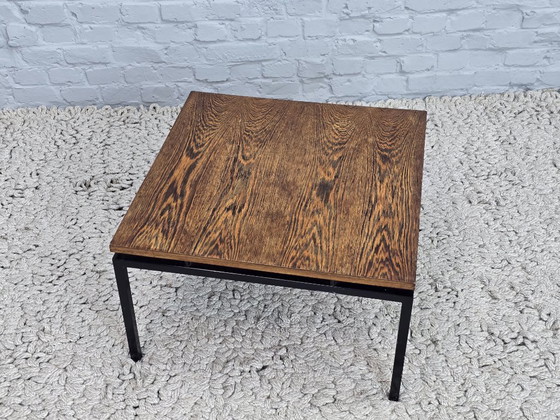Image 1 of Mid-Century Dutch Design Wengé Wooden Square Side Table by Stiemsma. The Netherlands, 1960s.