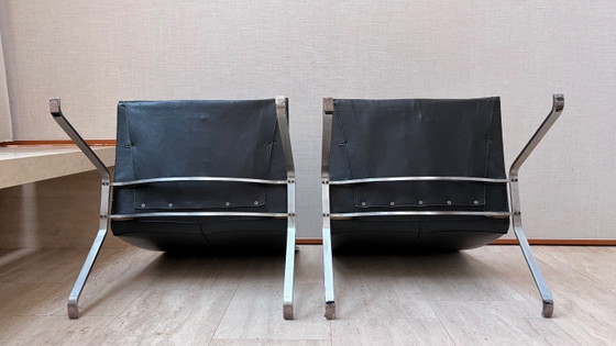2 Poul Kjærholm PK22 fauteuils door Fritz Hansen – rvs (photo 4 of 10)