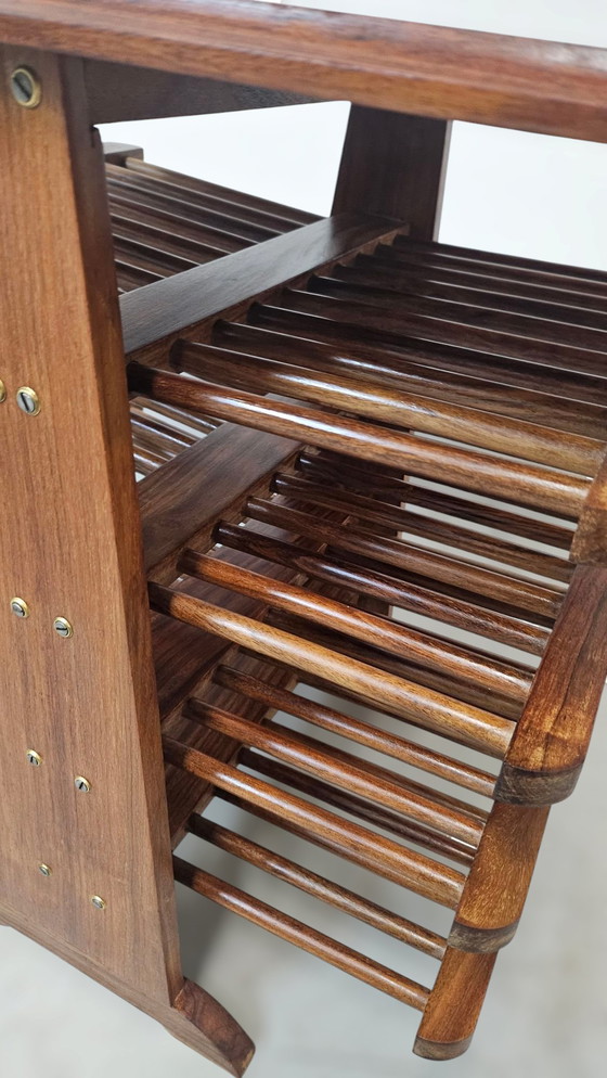 Image 1 of vintage Bucciarelli spindel tijdschriftenhouder bordenrek krantenrek krantenhouder 1960