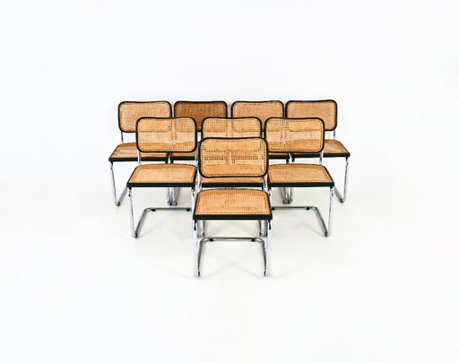 Sedie da pranzo stile B32 di Marcel Breuer, set da 8