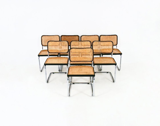 Image 1 of Sedie da pranzo stile B32 di Marcel Breuer, set da 8