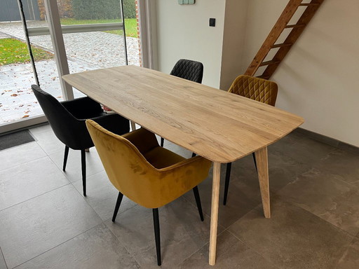 8 sedie da pranzo in velluto