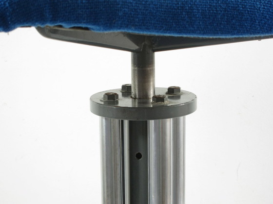 Image 1 of Chaise de bureau Gispen bleue vintage des années 1930