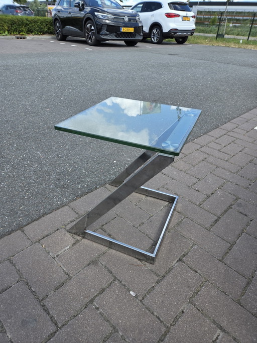 Tavolo di progettazione Gebra – bijzettafels, Glass, Metal
