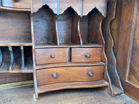Image 1 of Roll top/tambour bureau in massief eik (1900-1930)