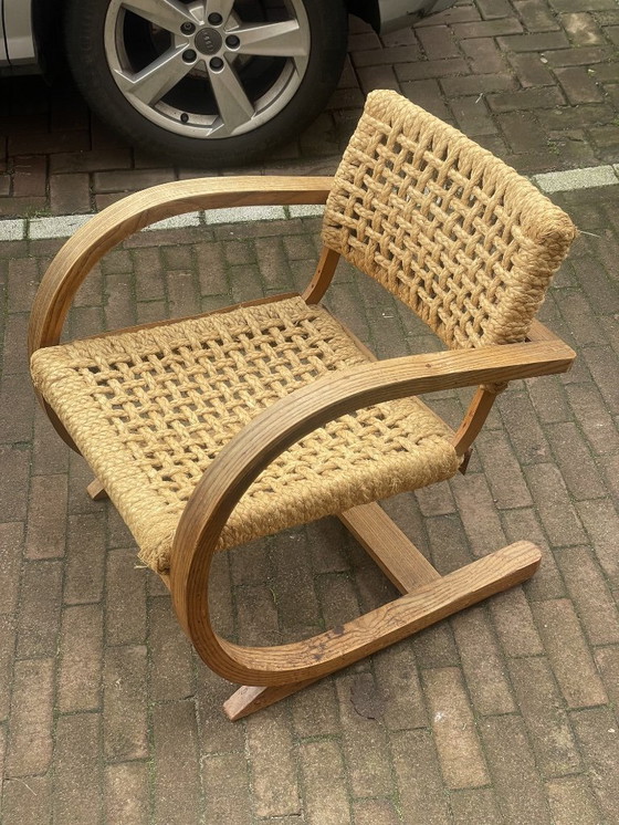Image 1 of Fauteuil Bas van Pelt 1936 -chaise corde audoux minet
