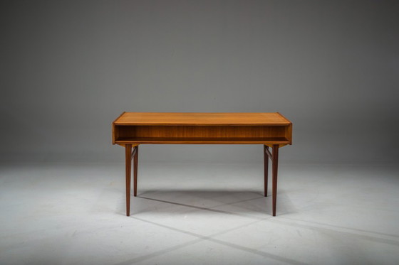 Image 1 of Mid Century Teakholz-Schreibtisch, zugeschrieben Bartels Works, 1960er Jahre