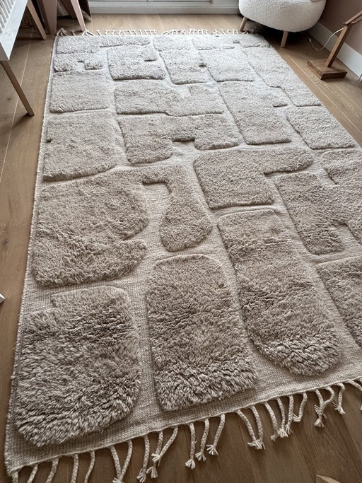 Tappeto Rugvista in lana Eros grigio 200x300 cm