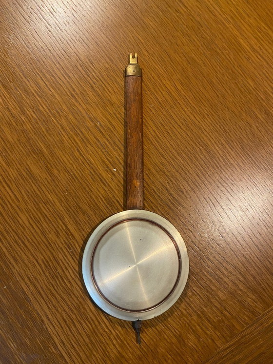 Image 1 of Horloge murale à pendule allemande vintage – mouvement mécanique, milieu du XXe siècle